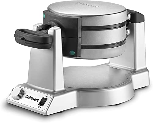 Cuisinart WAF-F20P1 Waffle Maker, Double Belgian Round, Makes 2-Belgian Waffles at a Time with Extra Deep 1-Inch Waffle Pockets, Stainless Steel