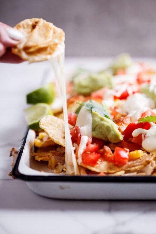 Rotisserie chicken nachos